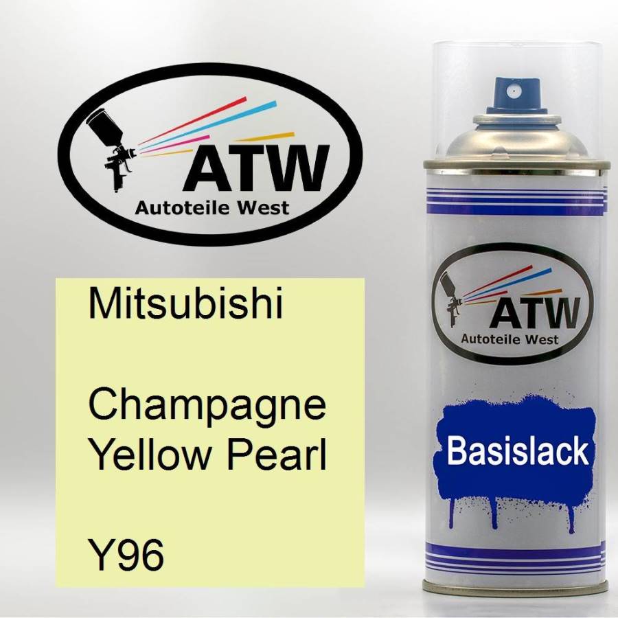 Mitsubishi, Champagne Yellow Pearl, Y96: 400ml Sprühdose, von ATW Autoteile West.